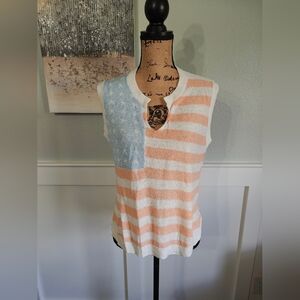 Patriotic Sleeveless Knit Tank Top
